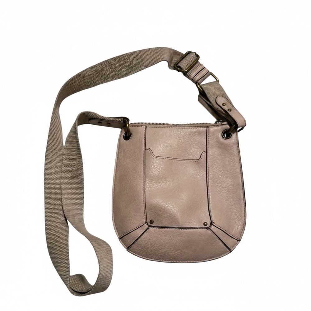 Dusty Rose Leather Crossbody Bag